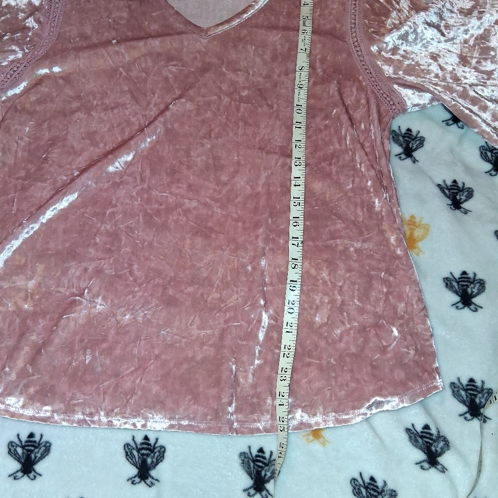 Chic Velvet Women's Blouse in Rose by Westport 1962 - Picture 7 of 8